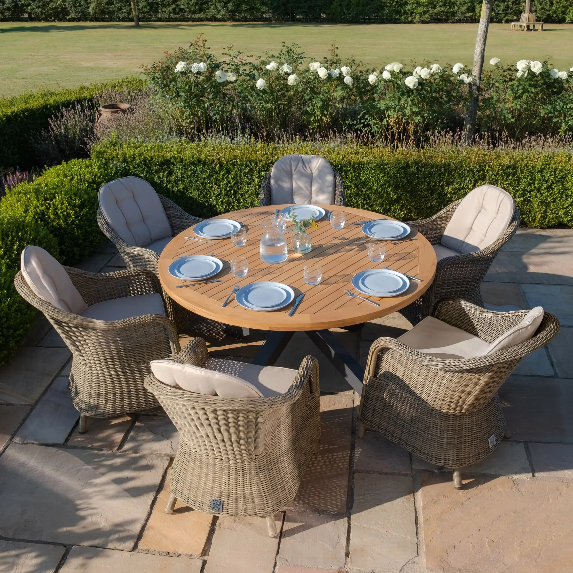 Winchester 6 Seat Jakarta Round Dining Set