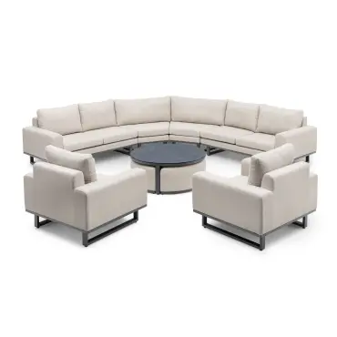 Fabric Ethos Grande Corner Sofa Set & 2 Armchairs