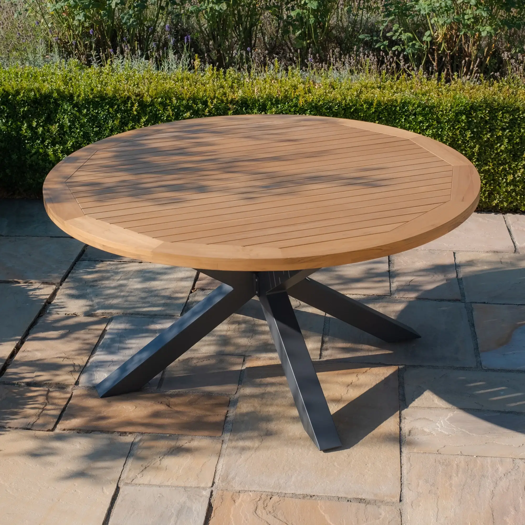 Monaco 6 Seat Jakarta Teak Round Dining Set