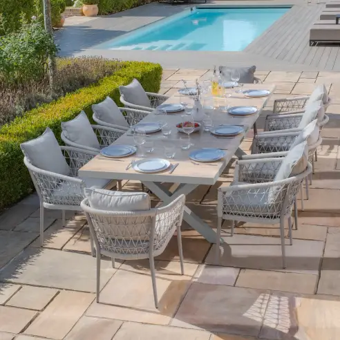 Monaco 10 Seat Vienna Extending Rectangular Dining Set