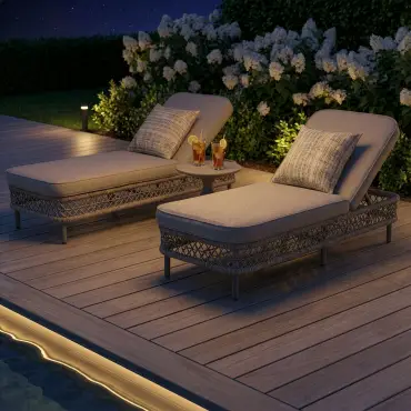 Monaco Rope Weave Sunlounger Set