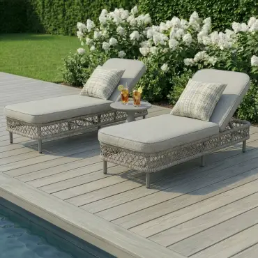 Monaco Rope Weave Sunlounger Set