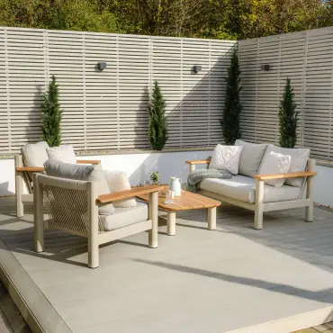 Sicily Rope Weave 2 Seat Sofa & 2 Armchairs