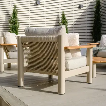 Sicily Rope Weave 2 Seat Sofa & 2 Armchairs
