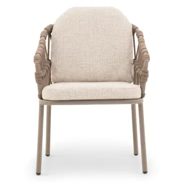 Pair of Sicily Open Rope Weave Garden Dining Chairs