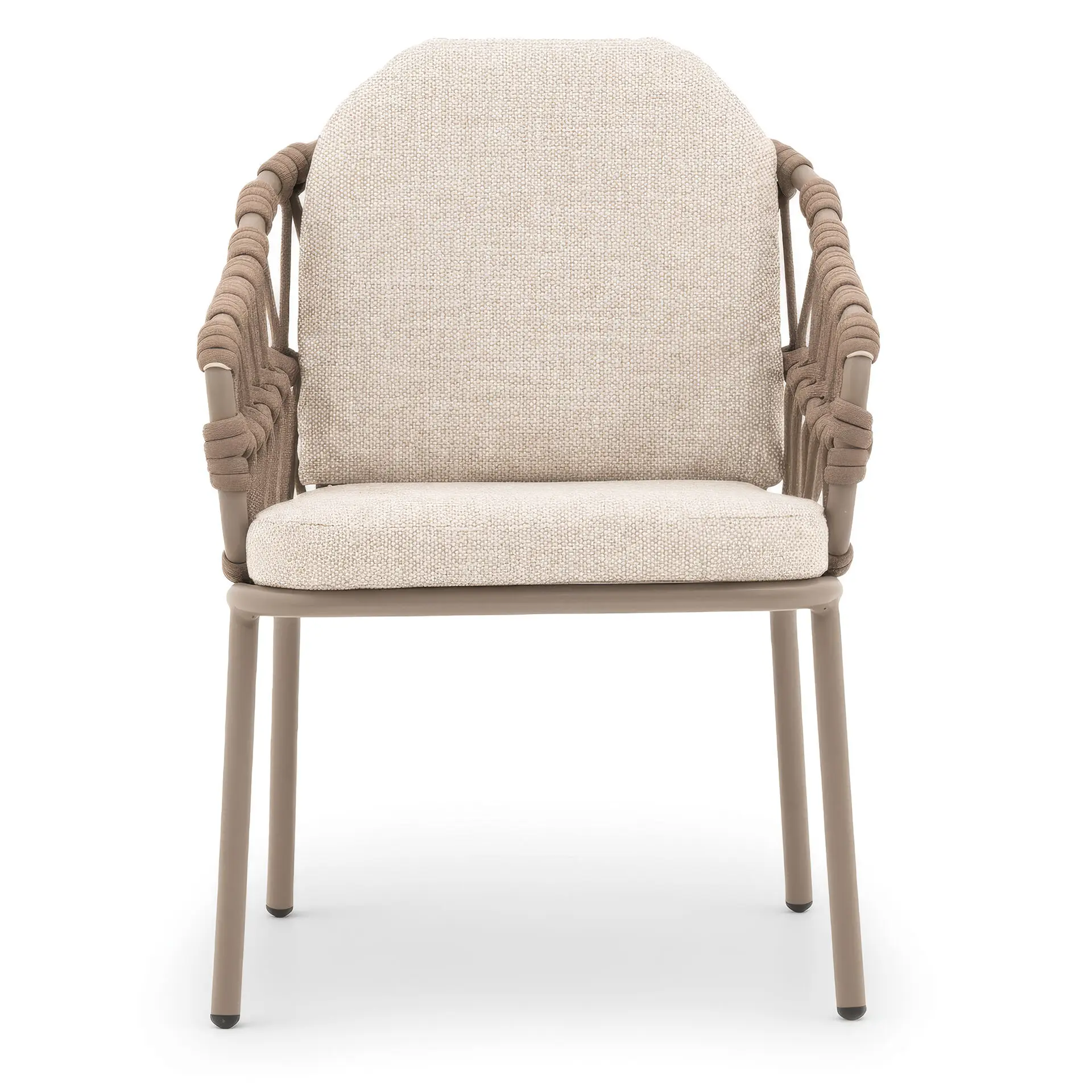 Pair of Sicily Open Rope Weave Garden Dining Chairs