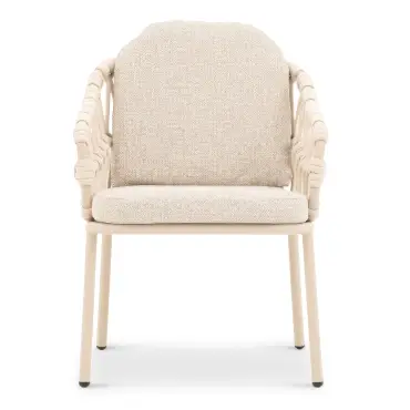 Pair of Sicily Open Rope Weave Garden Dining Chairs