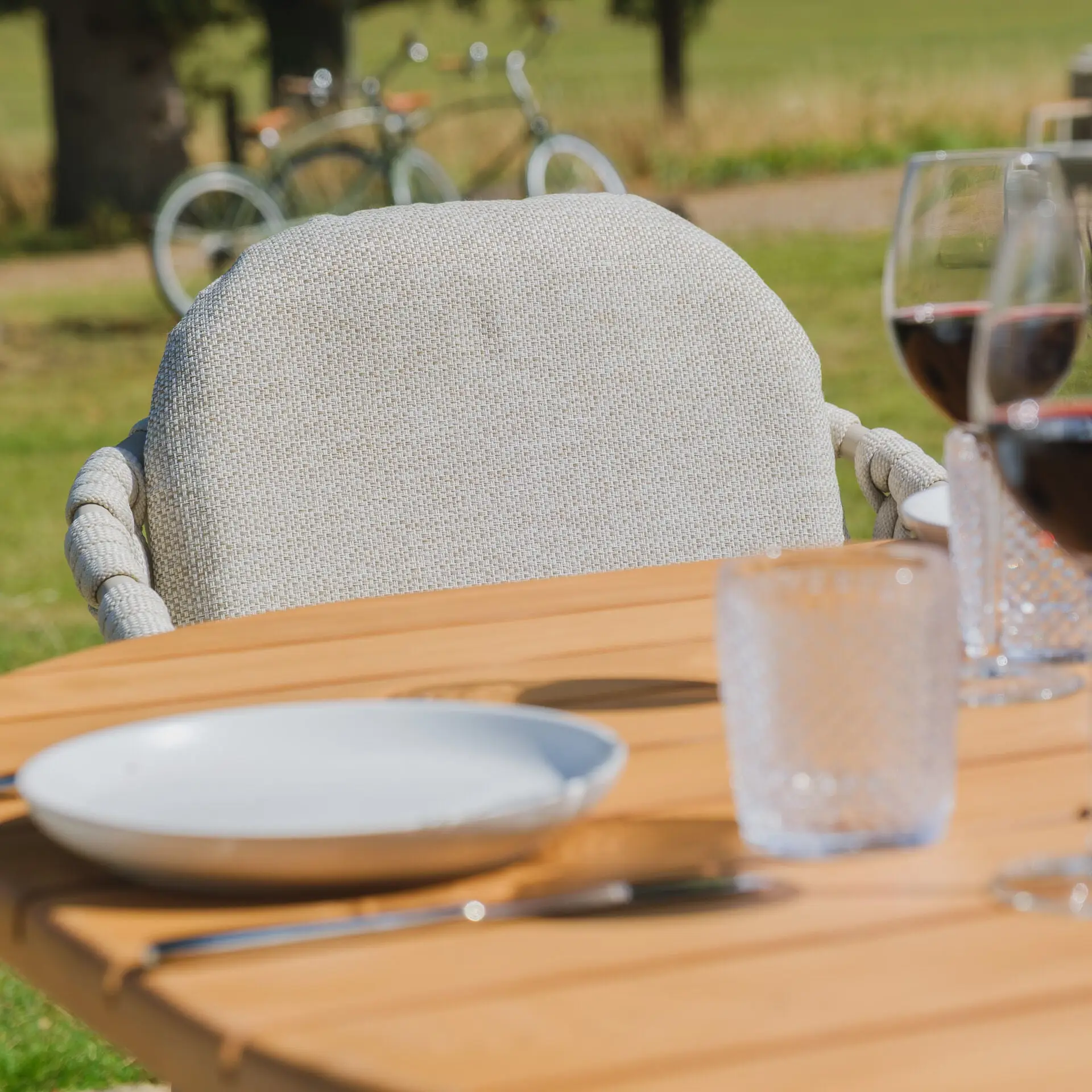 Sicily Open Rope Weave 6 Seat Rectangular Dining