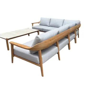 Veluta Curve Corner Unit - Certified Teak