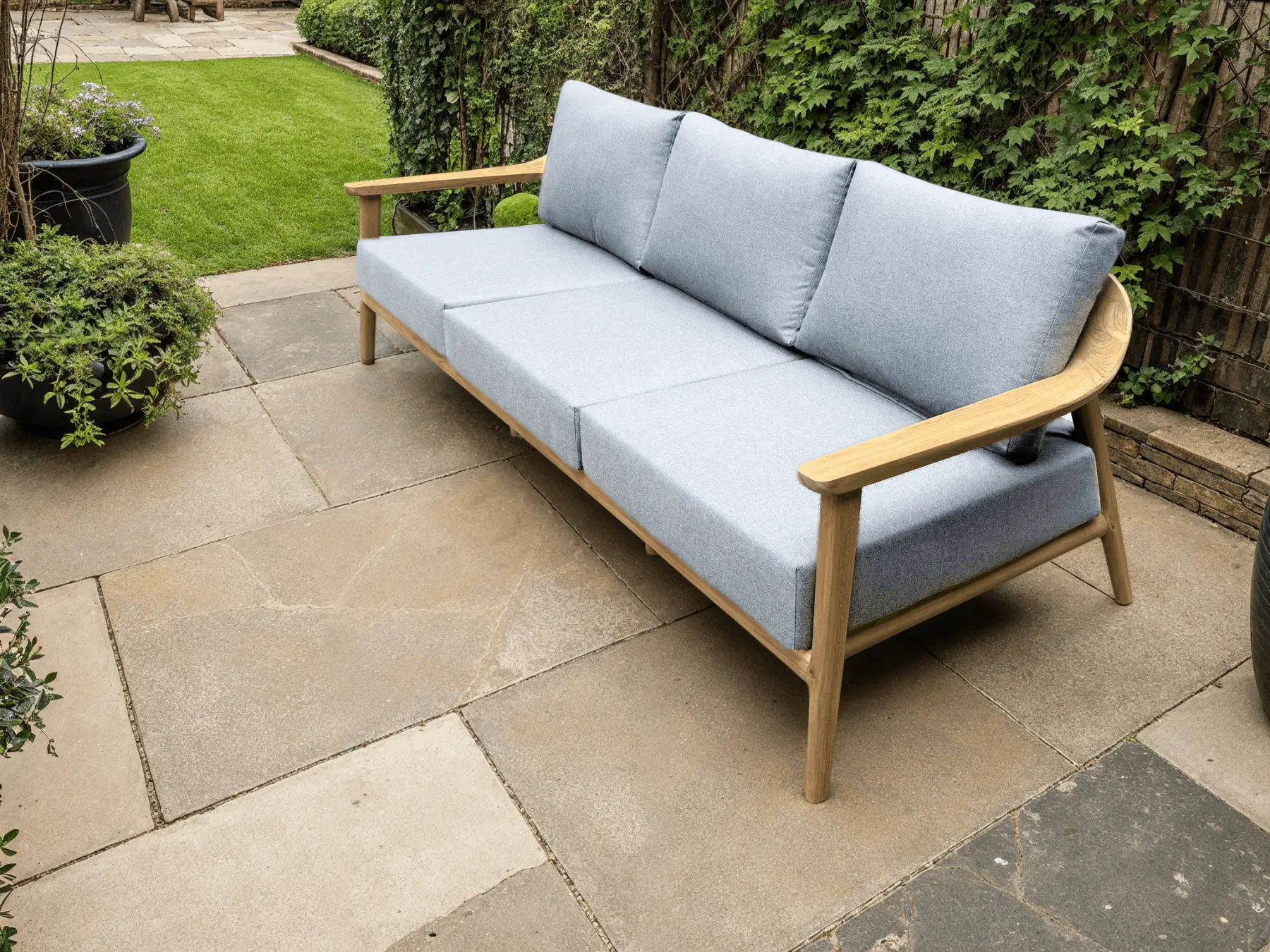 Veluta Curve 3 Seater Sofa - Certified Teak