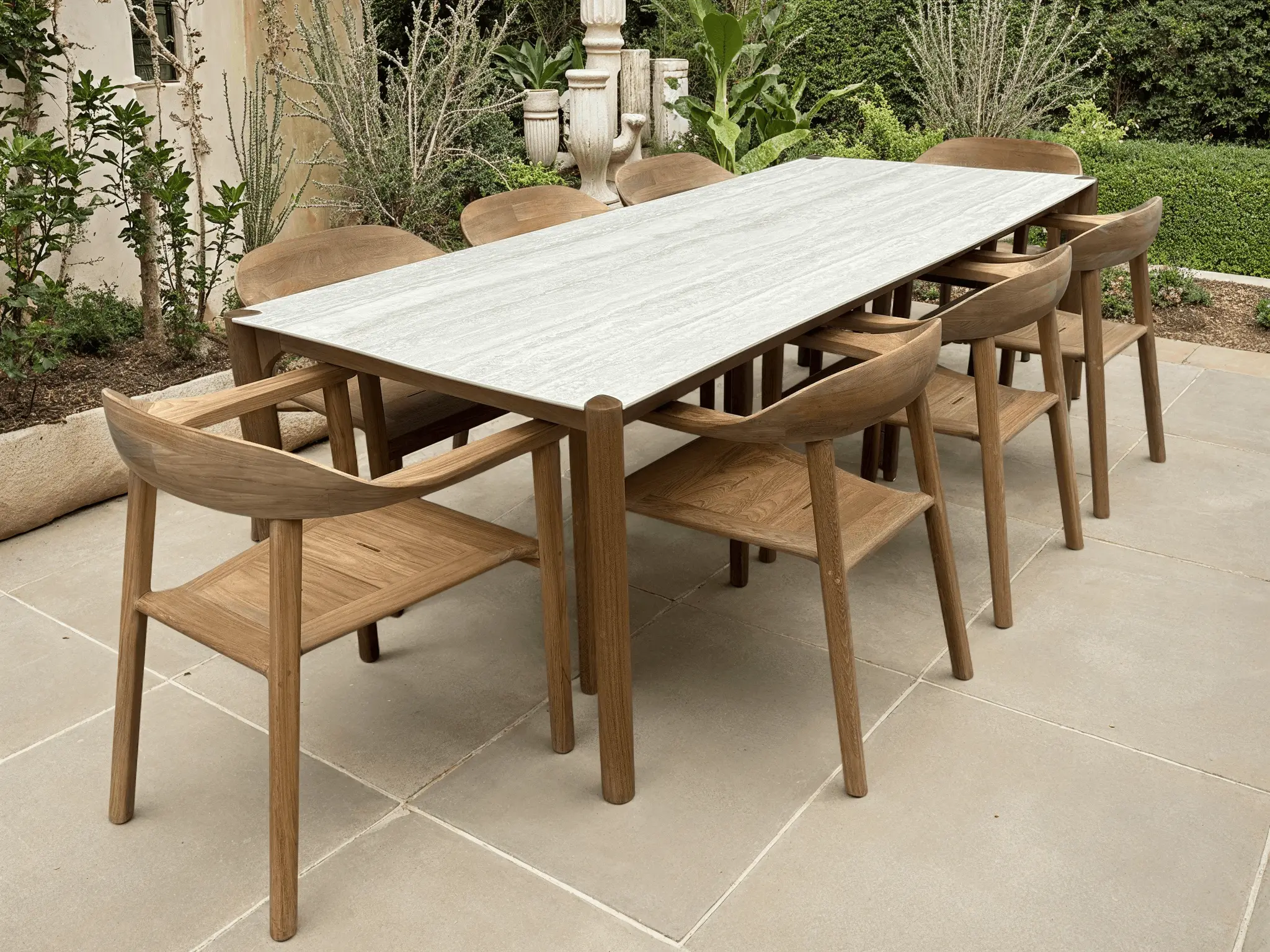 Veluta Curve Teak Dining Table 2.4m - Certified