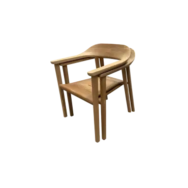 Veluta Curve Stacking Dining Chair Teak Certified x 4