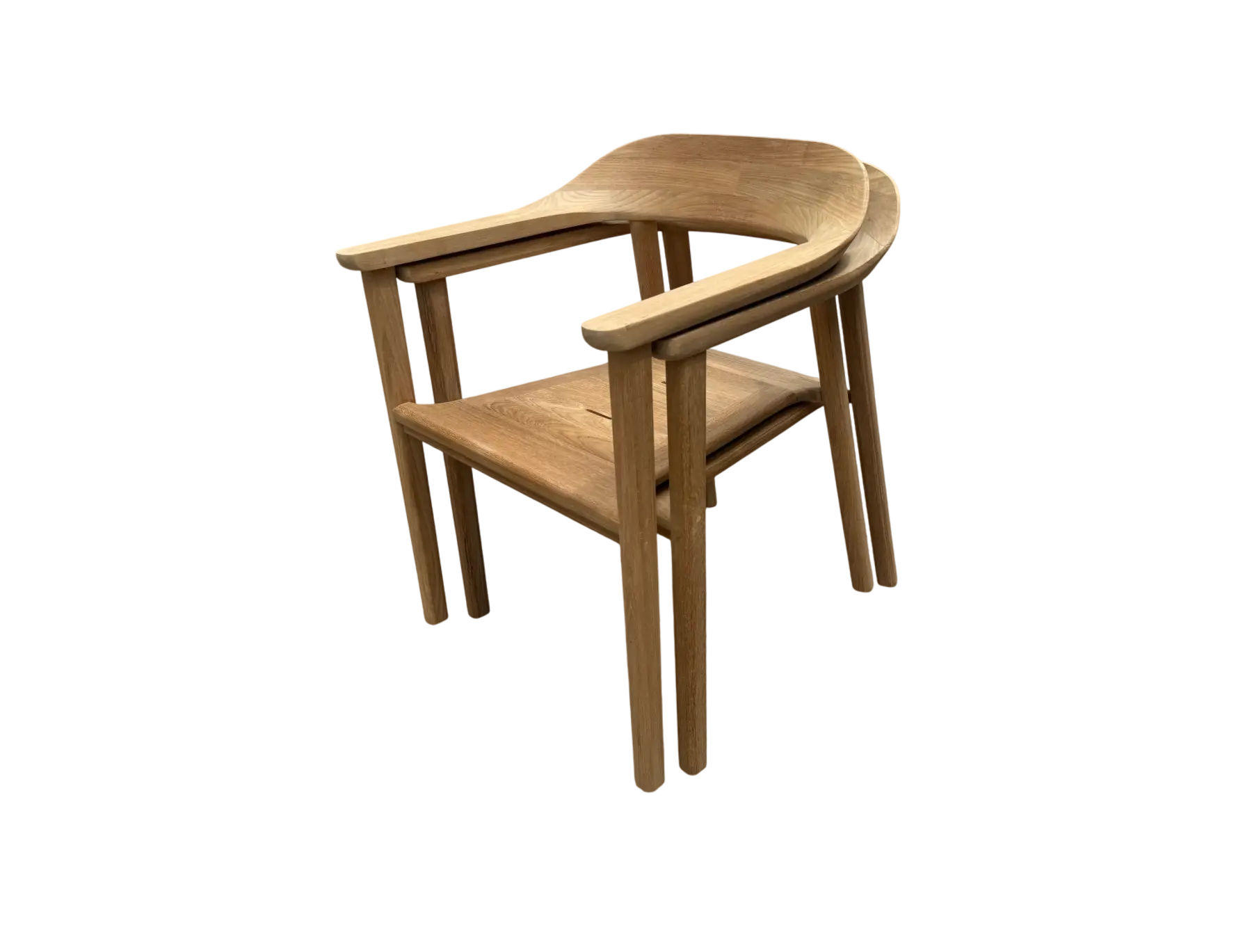 Veluta Curve Stacking Dining Chair Teak Certified x 4