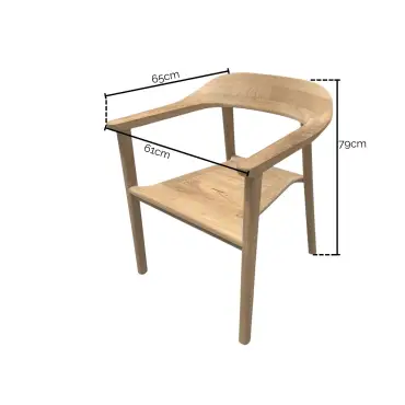 Veluta Curve Stacking Dining Chair Teak Certified x 4