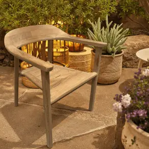 Veluta Curve Stacking Dining Chair Teak Certified x 4