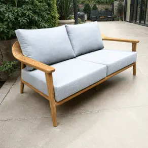 Veluta Curve 2 Seater Sofa - Certified Teak