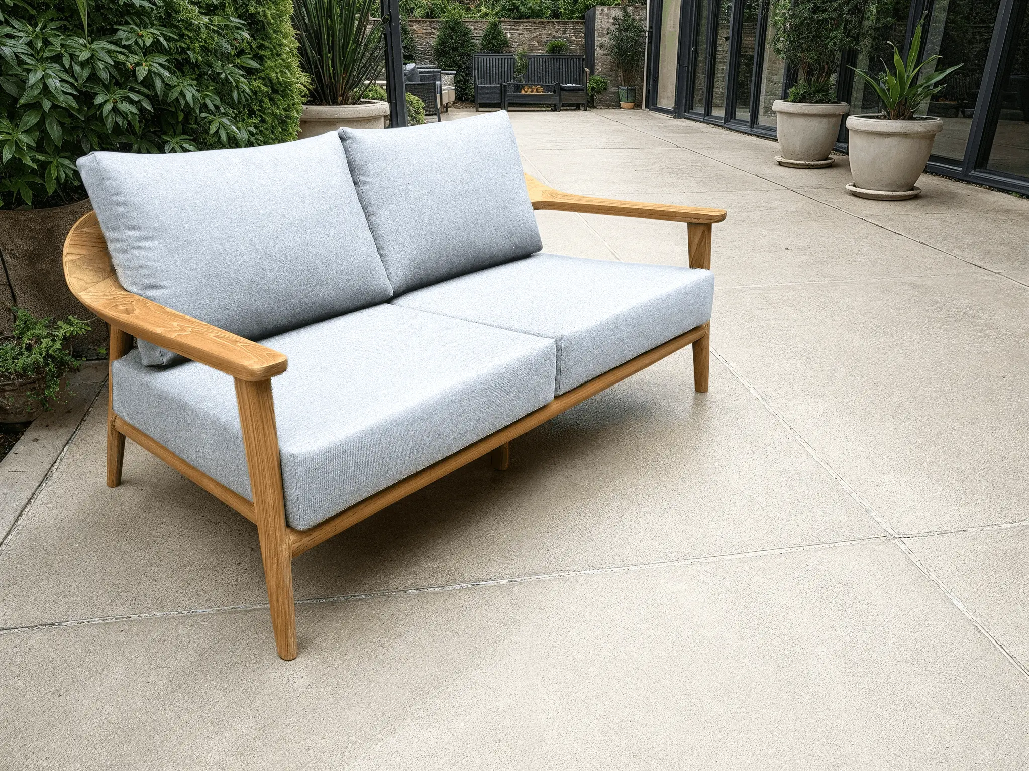 Veluta Curve 2 Seater Sofa - Certified Teak