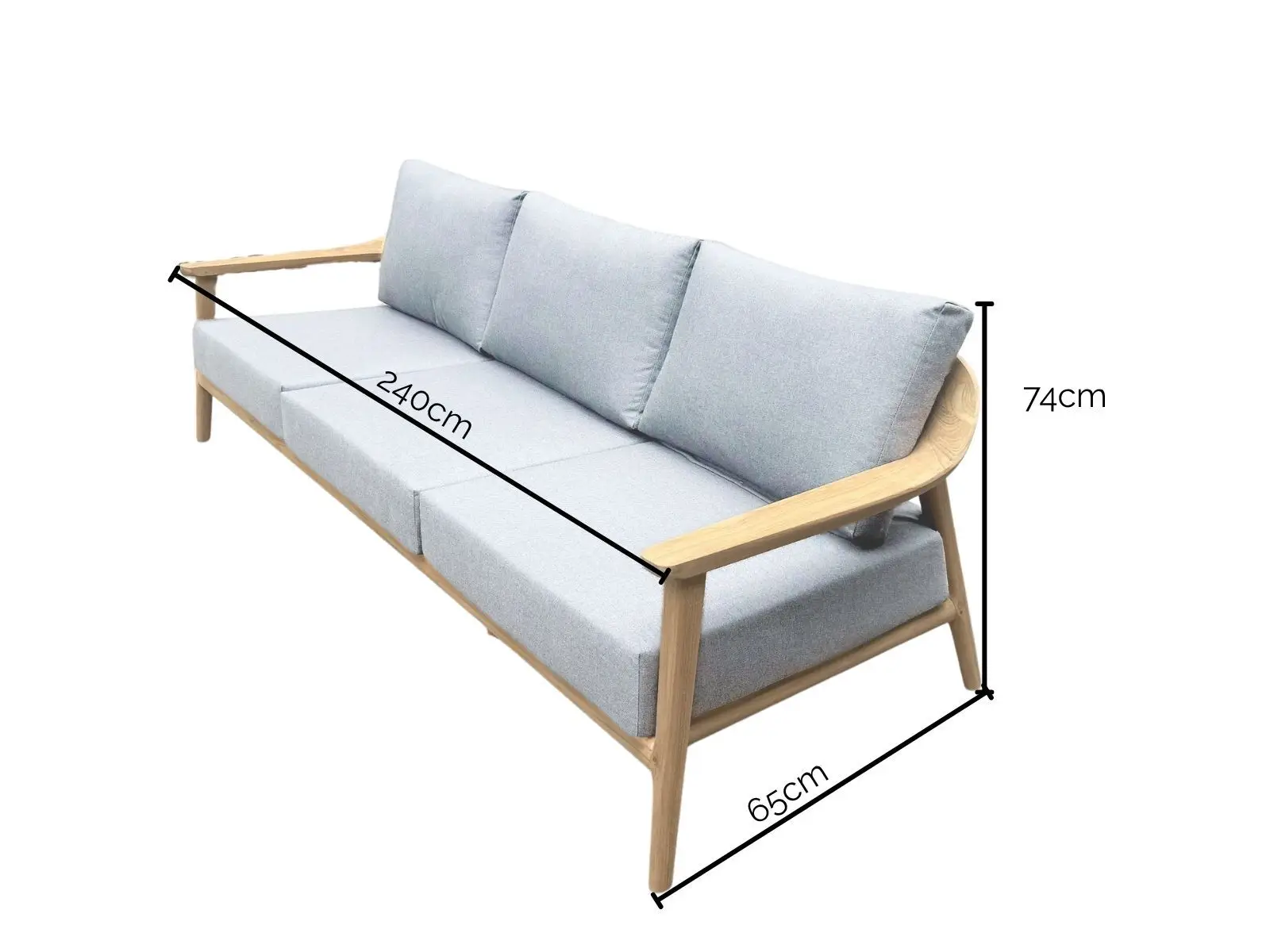 Veluta Curve 3 Seater Sofa suite - Certified Teak