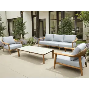 Veluta Curve 3 Seater Sofa suite - Certified Teak