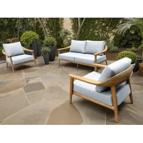 Veluta Curve 2 Seater Sofa suite - Certified Teak