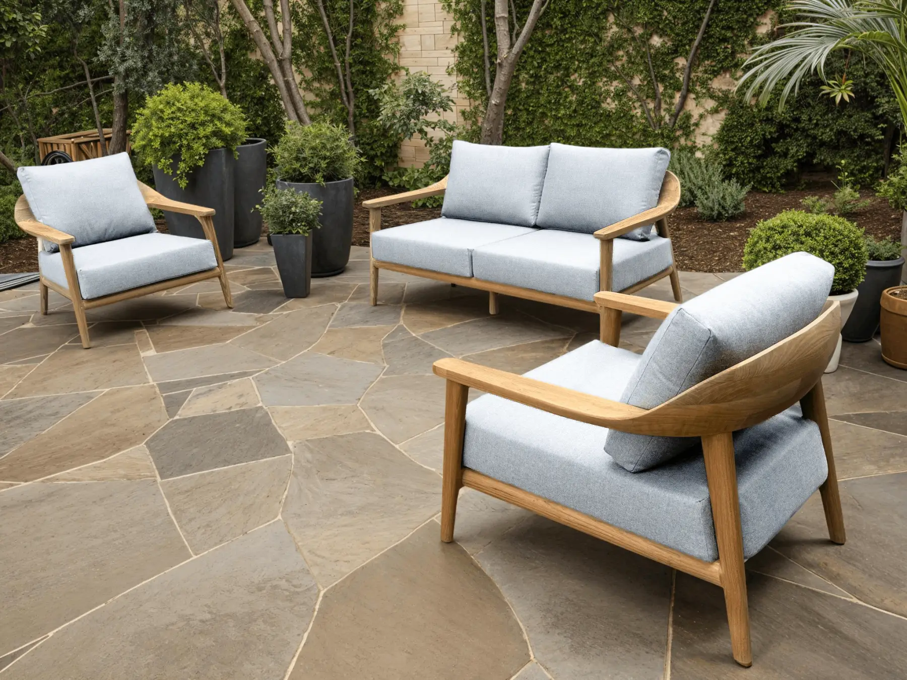 Veluta Curve 2 Seater Sofa suite - Certified Teak