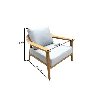 Veluta Curve Armchair - Teak Certified