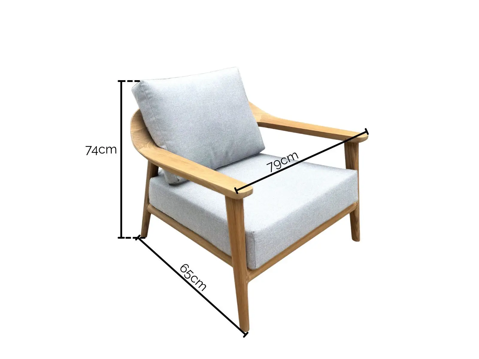 Veluta Curve Armchair - Teak Certified