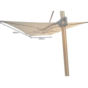 Pisa Cantilever 3m x 4m Parasol & LED Lights Portrait