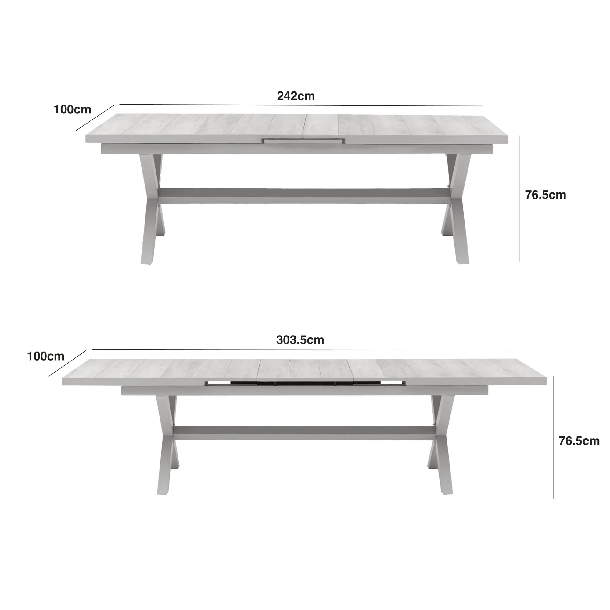 Vienna 6-10 Seat Extending Rectangular Dining Set