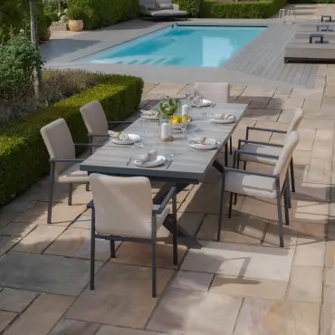 Vienna 6-10 Seat Extending Rectangular Dining Set