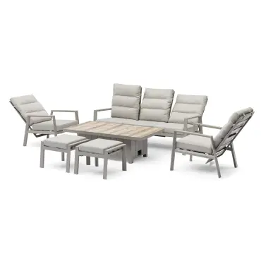 Valencia High Back Reclining 3 seat sofa dining set