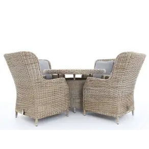 Dining Armchair Round 4-Seater Set