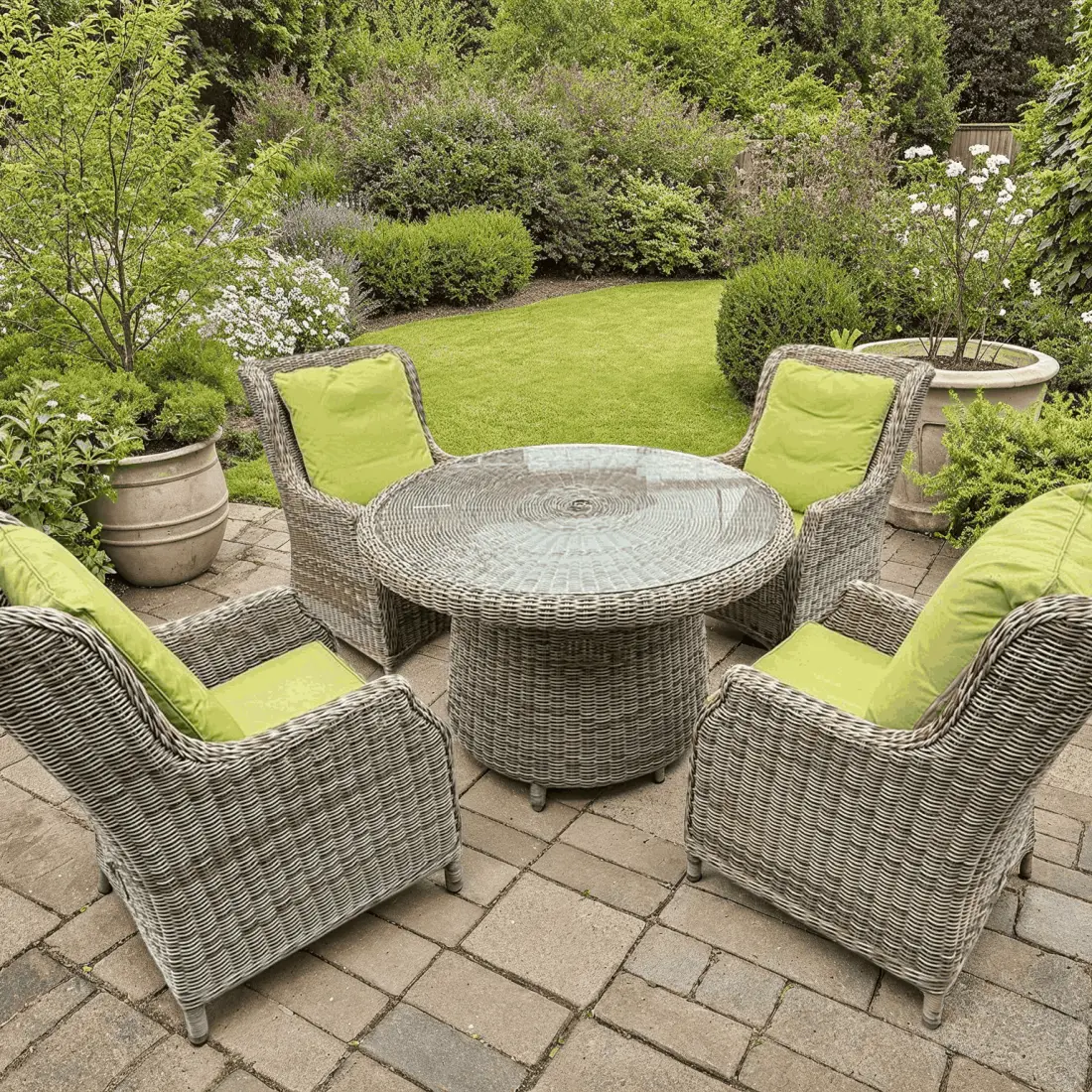 Round Dining Set 4 Seater Round