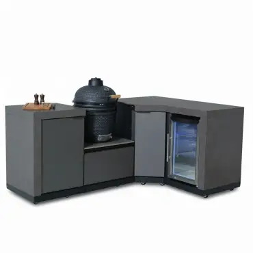 Ember Small Corner with Fridge & 18 inch Kamado