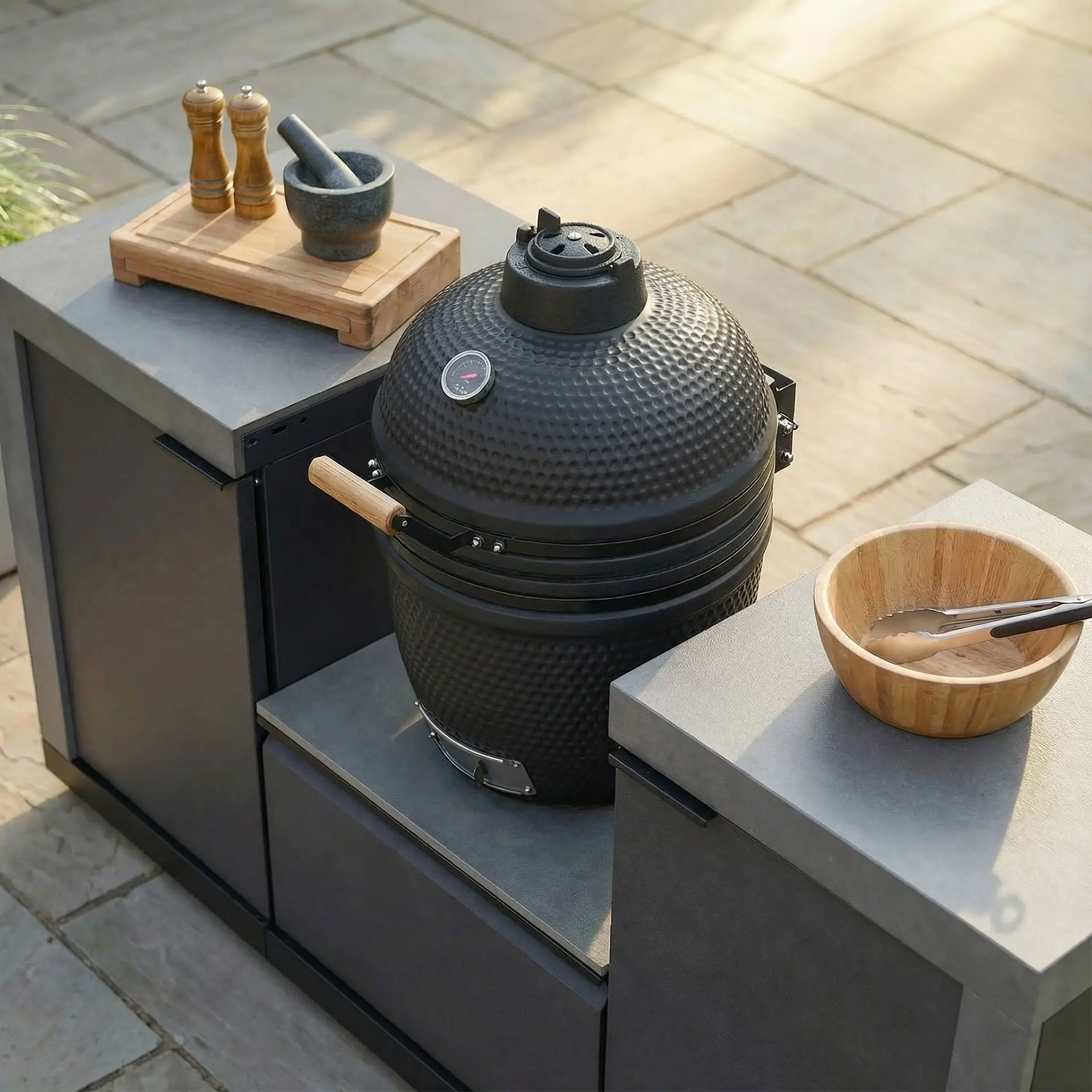 Ember Small Linear Kamado Set with 18 inch Kamado