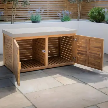 Bali Outdoor Kitchen Storage Units with Beefeater 1700 Series BBQ - Double Configuration