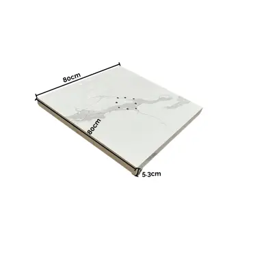 90kg White Sintered Stone Base with Wheels