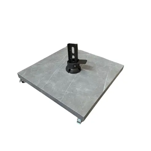 90kg Grey Sintered Stone Base with Wheels