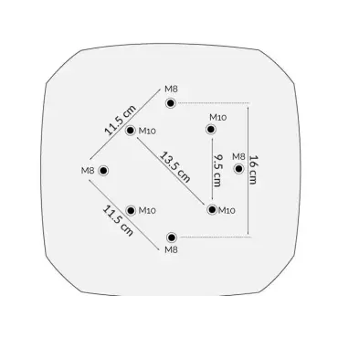 90kg Grey Sintered Stone Base with Wheels