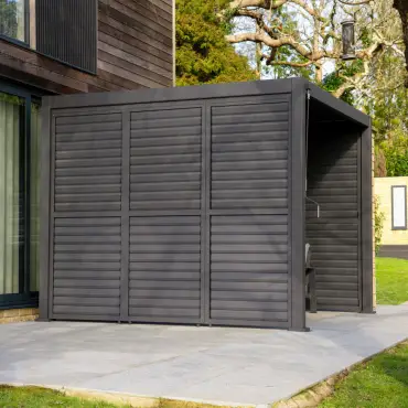 Titan Aluminium Shuttered Louvre Side Panels Set of 3 - 1m