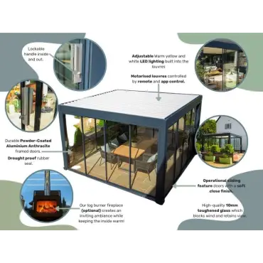 Mirage 8x4m Bioclimatic Pergola