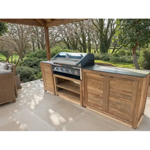 Bari Outdoor Kitchen Set with Beefeater BBQ | Reclaimed Teak Bari Outdoor Kitchen Set with Beefeater BBQ | Reclaimed Teak