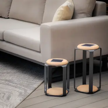 Fabric Ethos Grande Corner Sofa Set - Round Fire Pit Table