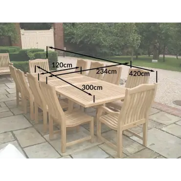 Malvern teak dining set