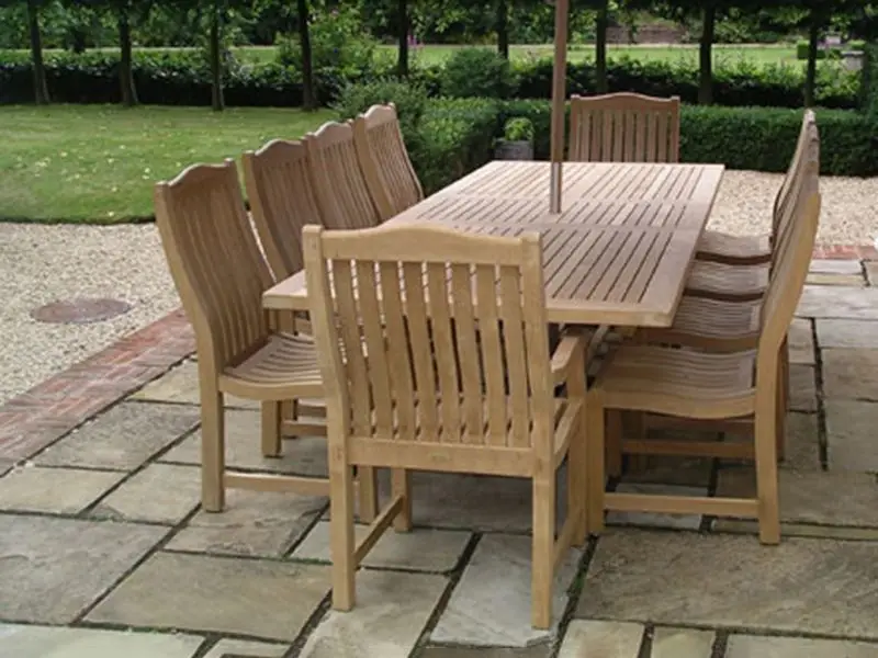 Malvern Luxury Teak 10 chair Dining Set - Certified