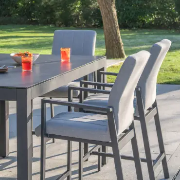 Ralph 6 Seat Fabric Aluminium High Dining