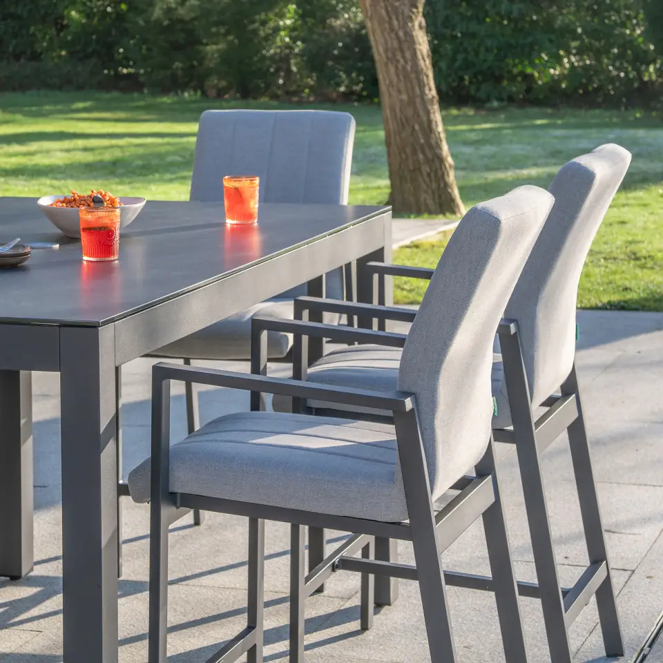 Ralph 6 Seat Fabric Aluminium High Dining
