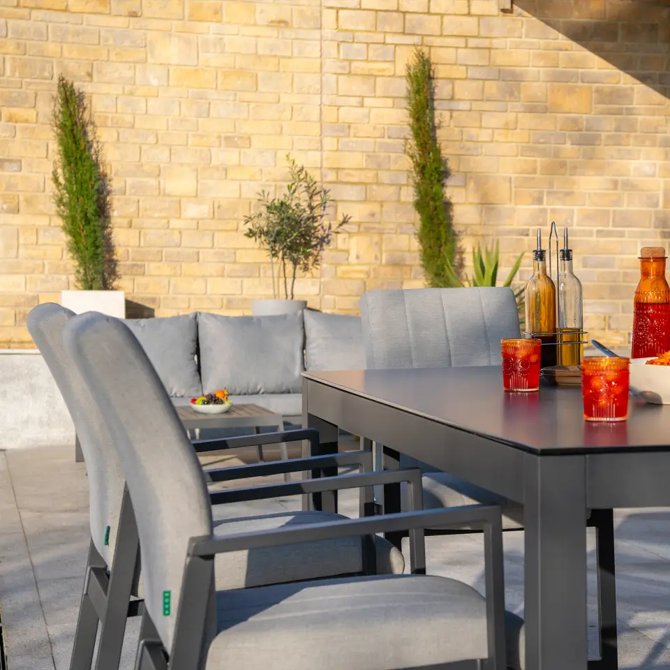 Ralph 6 Seat Fabric Aluminium High Dining