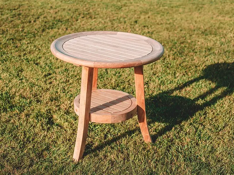Half moon side table round