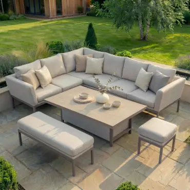 Fabric Pulse Rectangular Corner Dining & Rising Table